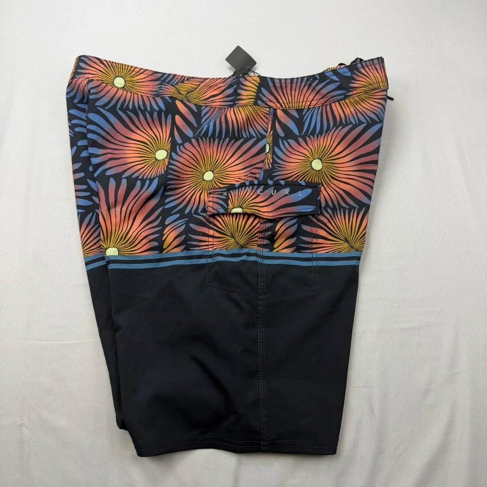 Rip Curl Board Shorts Mens 36 Black Floral Print Combined 2.0 03MMBO Stretch